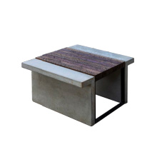 Mobiliário mesa pau e pedra